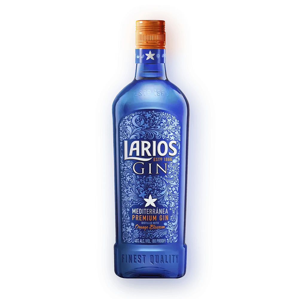 A bottle of Larios premium gin