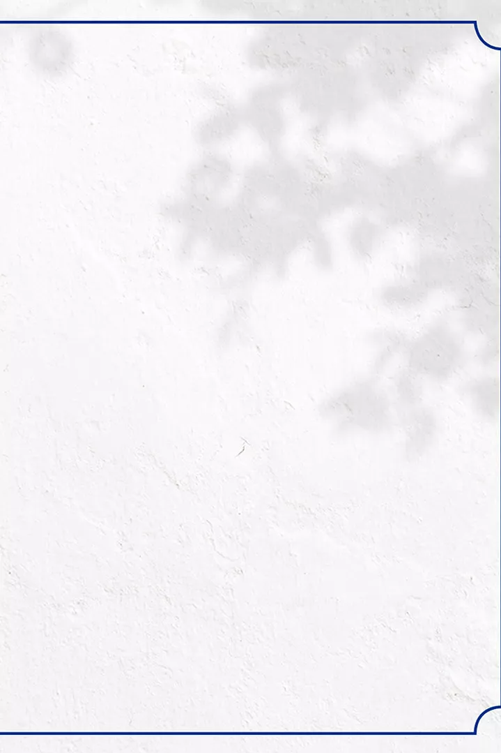 White wall with blue border edited on