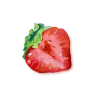 Freshly sliced strawberry 