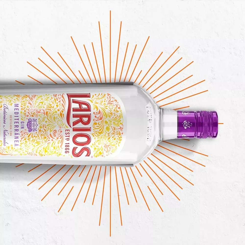 Bottle of Larios dry gin